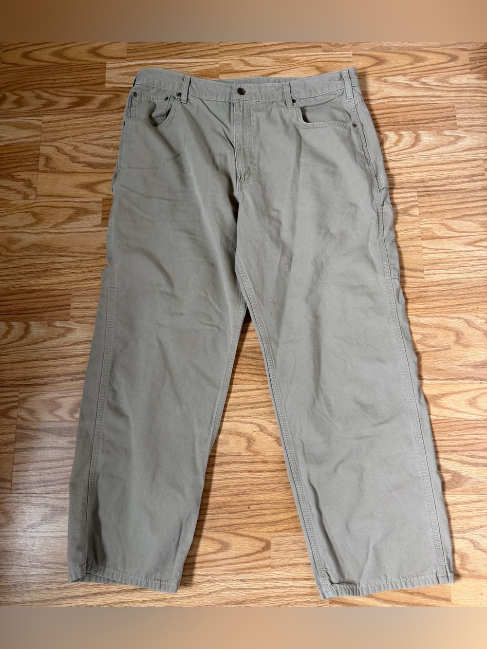 Carhartt B159 Loose Fit Carpenter Work Pants Khaki 40x30 Cotton Utility Men’s